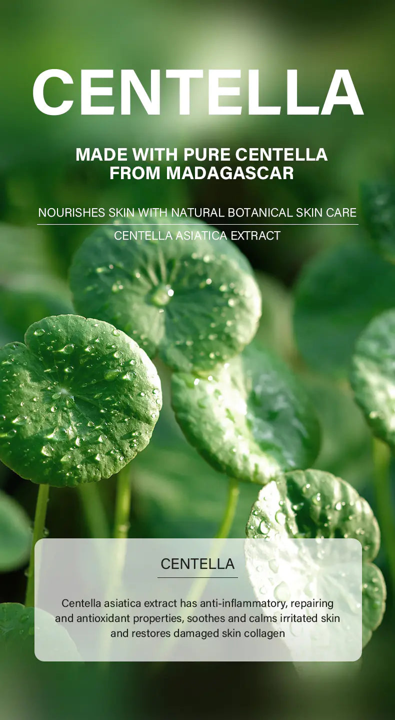 Private Label Skin Repair Centella Skin Care Kit Soothes Acne Face Care Centella Asiatica Extract Natural Facial Skin Care Set