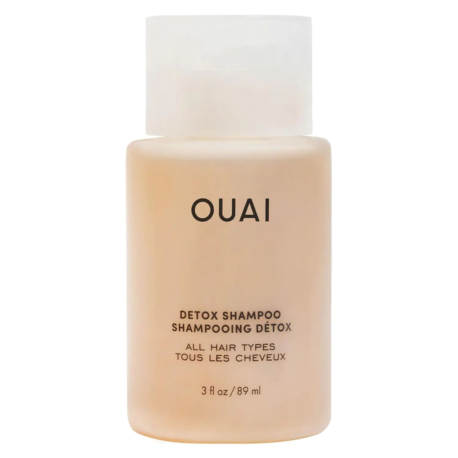 OUAI Detox Shampoo Travel Size - Clarifying Shampoo for Build Up Dirt Oil Product and Hard Water - Apple Cider Vinegar & Keratin for Clean Refreshed Hair - Sulfate-Free Hair Care (3 oz)