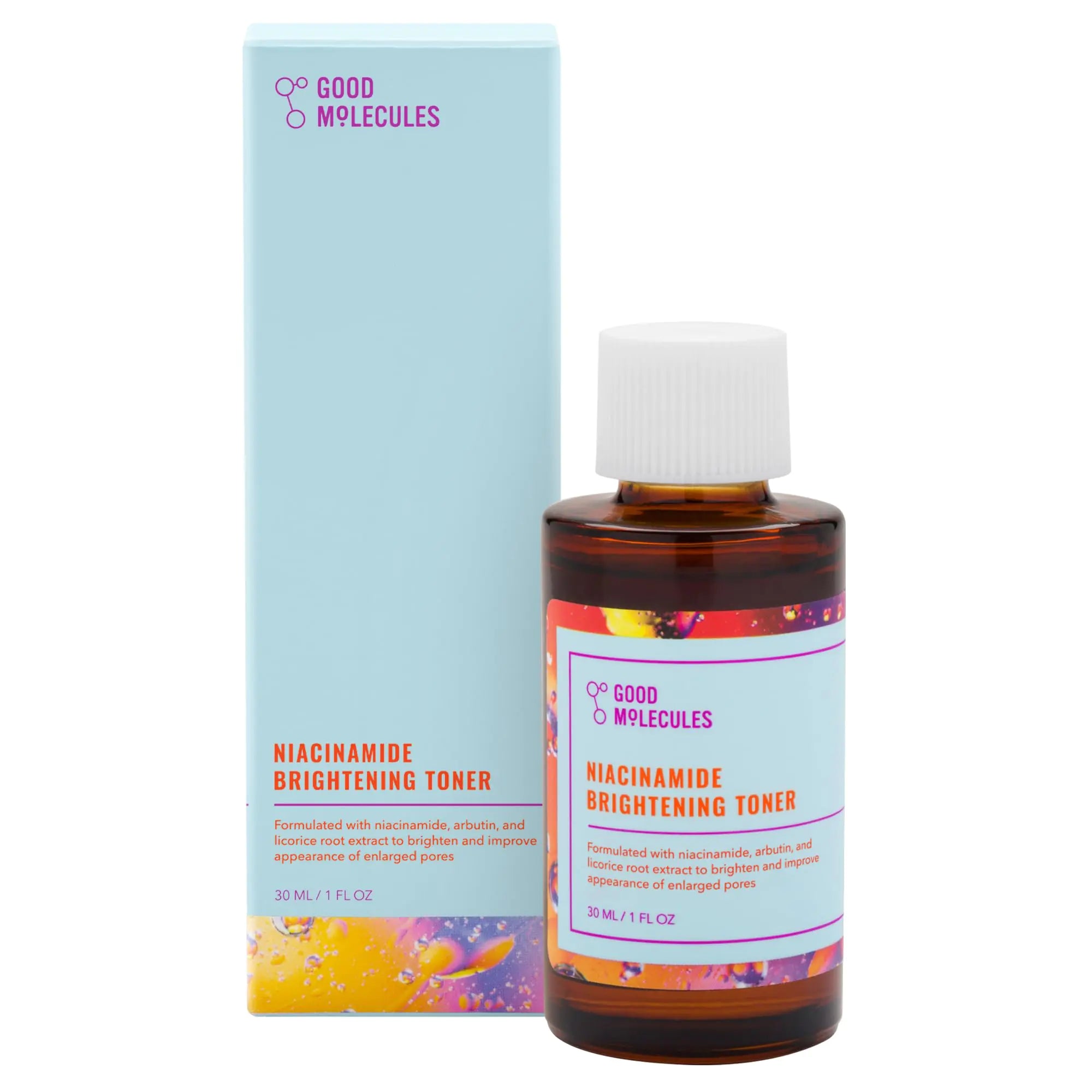 Good Molecules Niacinamide Brightening Toner - Facial Toner with Niacinamide Vitamin C and Arbutin - Skincare for Face for Tone and Enlarged Pores