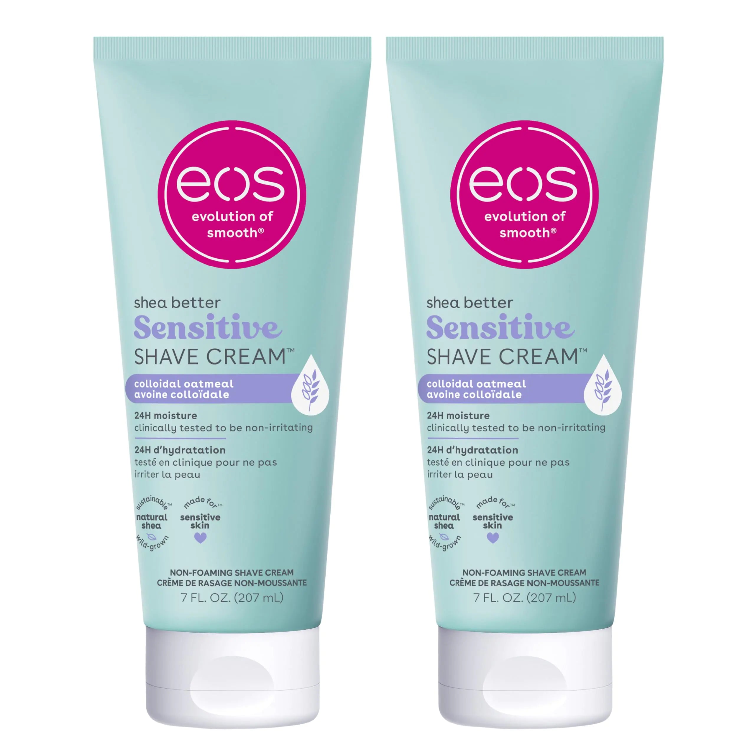 eos Shea Better Sensitive Skin Womens Shave Cream- Fragrance-Free 14 fl oz 2-Pack