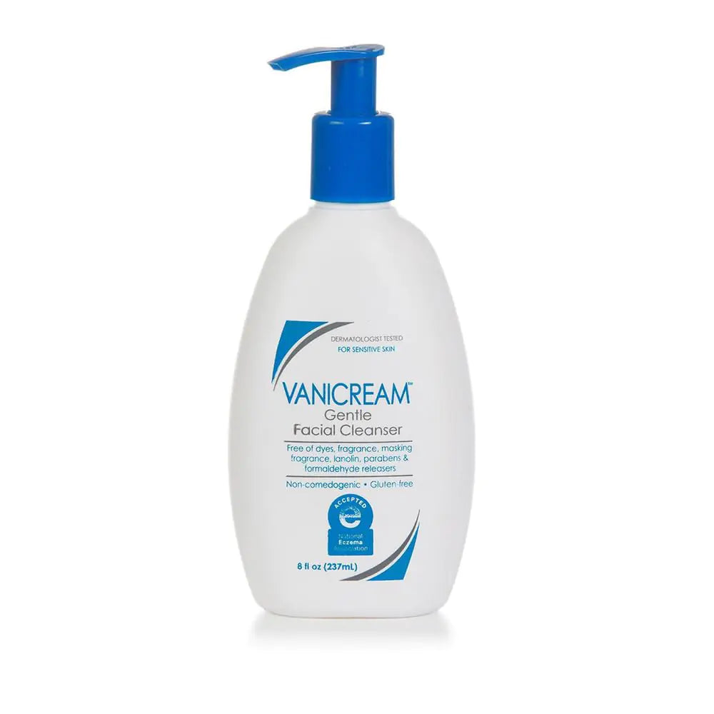 Vanicream Gentle Facial Cleanser for sensitive Skin with Pump Dispenser 8 Ounce