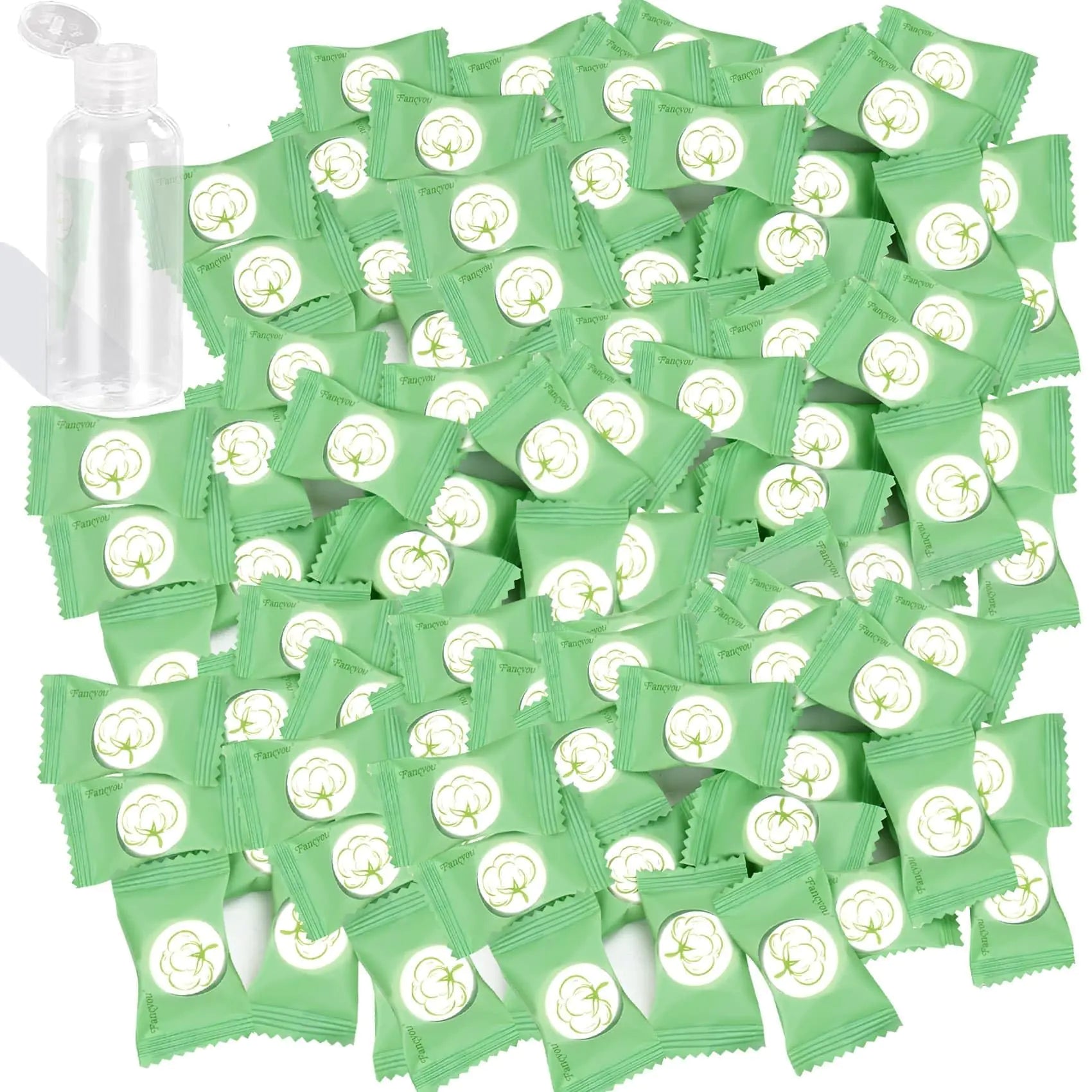 Fancyou Compressed Disposable Face Towel 300 PCSThicken Facial Cleansing Cloths TowelettesCompact Portable Wash Cotton Wipes Tablets Coin Tissues for Beauty Salon Personal Care Travel Camping