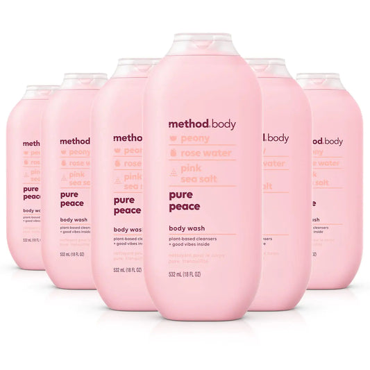 Method Body Wash Pure Peace Paraben and Phthalate Free 18 oz (Pack of 6)