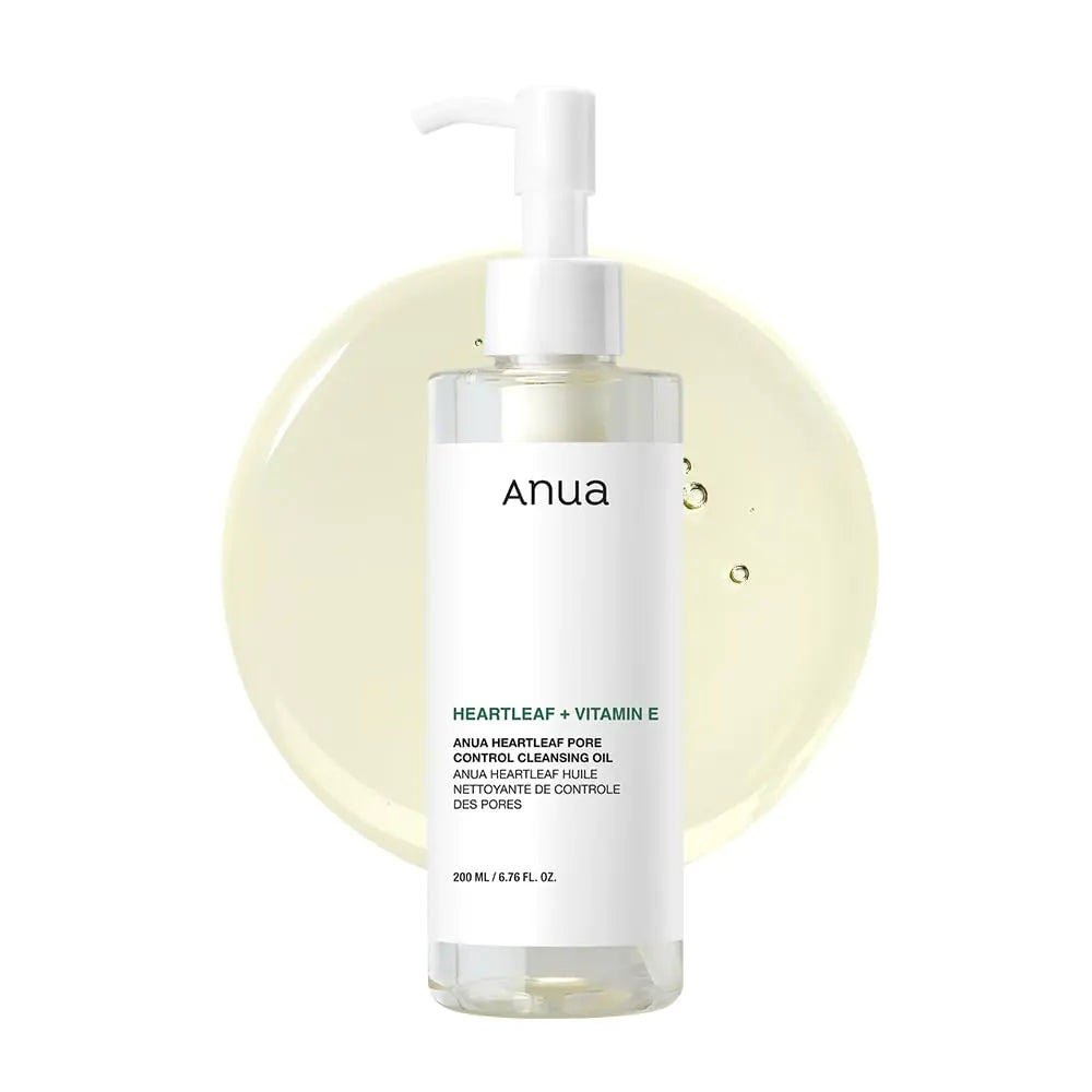 Anua Heartleaf Pore Control Cleansing Oil Oil Cleanser for Face Makeup Blackhead Remover Korean Skin Care 6.76 fl oz(200ml) (original)