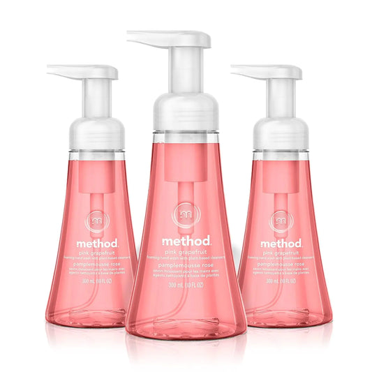 Method Foaming Hand Soap Pink Grapefruit 10 fl oz Biodegradable Formula (Pack of 3)